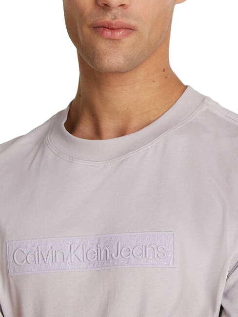 CK JEANS Camiseta de corte regular con bordado Box Tee gaviota gris - camiseta