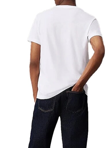CK JEANS Camiseta de manga corta de corte regular blanco brillante - camiseta