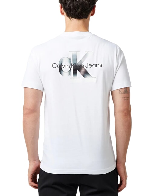 CK JEANS Camiseta de algodón de manga corta blanco brillante - camiseta