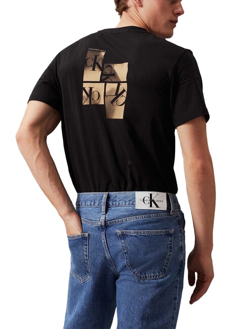 CK JEANS Camiseta con estampado multicuadro, corte regular ck negro - camiseta