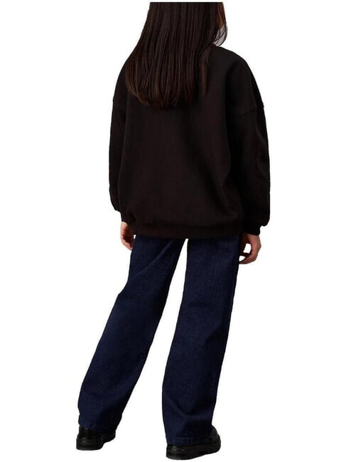 CK KIDS Sudadera de cuello redondo con logotipo de sherpa ck negro - Sudadera Bebé