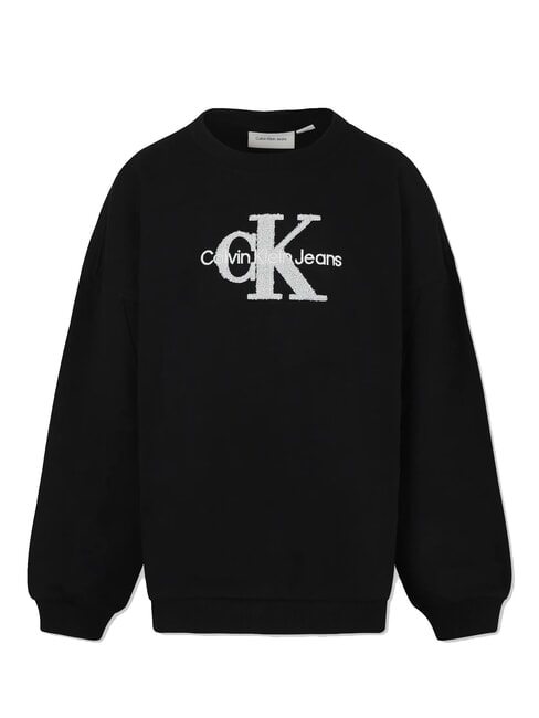 CK KIDS Sudadera de cuello redondo con logotipo de sherpa ck negro - Sudadera Bebé