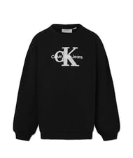 CALVIN KLEIN CK KIDS Sudadera de cuello redondo con logotipo de sherpa ck negro - Sudadera Bebé - 4