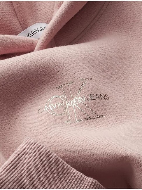 CK KIDS Sudadera con capucha y logotipo met&aacute;lico rosas delicadas - Sudadera Beb&eacute;