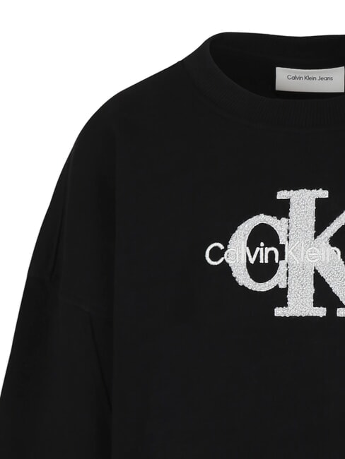 CK KIDS Sudadera de cuello redondo con logotipo de sherpa ck negro - Sudadera Beb&eacute;