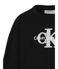 CALVIN KLEIN CK KIDS Sudadera de cuello redondo con logotipo de sherpa ck negro - Sudadera Beb&eacute; - 6