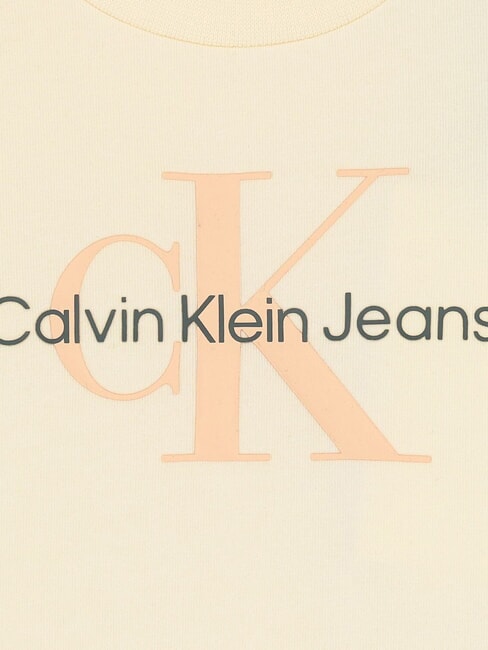 CK KIDS Camiseta de manga corta con botón resplandor / logotipo de arena rosa - Camiseta niño