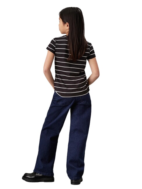 CK KIDS Camiseta de manga corta a rayas raya negra / marfil - Camiseta niño