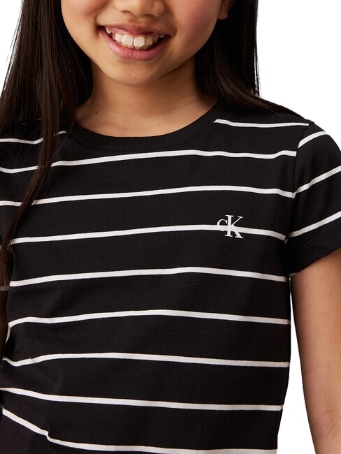 CK KIDS Camiseta de manga corta a rayas raya negra / marfil - Camiseta niño