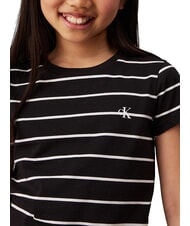 CALVIN KLEIN CK KIDS Camiseta de manga corta a rayas raya negra / marfil - Camiseta niño - 3