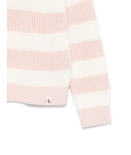 CALVIN KLEIN CK KIDS Suéter de cuello redondo a rayas látigo de melocotón - Suéteres para niños - 5
