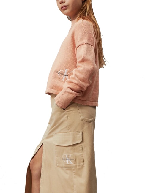 CK KIDS Falda cargo con abertura caqui pálido - Faldas de niñas