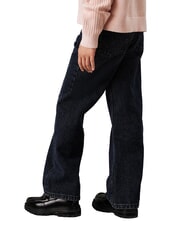 CALVIN KLEIN CK KIDS Vaqueros de corte relajado para ni&ntilde;a azul negro r&iacute;gido - pantalones para ni&ntilde;os - 2