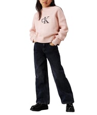 CALVIN KLEIN CK KIDS Vaqueros de corte relajado para ni&ntilde;a azul negro r&iacute;gido - pantalones para ni&ntilde;os - 4