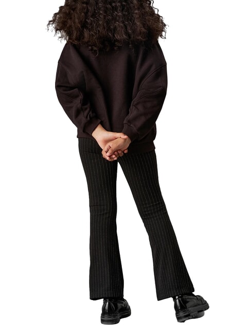 CK KIDS Pantalones de raya diplom&aacute;tica de cintura alta para ni&ntilde;as ck negro - pantalones para ni&ntilde;os