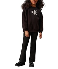 CALVIN KLEIN CK KIDS Pantalones de raya diplom&aacute;tica de cintura alta para ni&ntilde;as ck negro - pantalones para ni&ntilde;os - 3