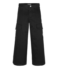 CALVIN KLEIN CK KIDS Pantalones cargo de algodón para niñas ck negro - pantalones para niños - 3
