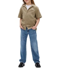 CALVIN KLEIN CK KIDS Vaqueros de pierna ancha para niños héroe azul lavado - pantalones para niños - 3