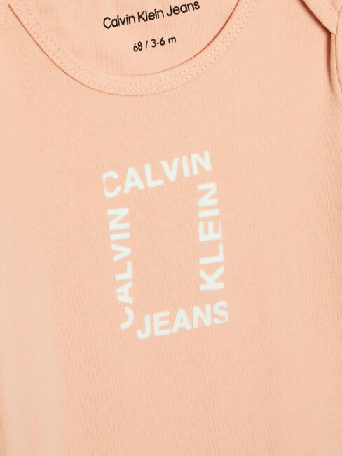 CK KIDS Conjunto de 2 bodies para bebé arena rosada / blanco brillante - Peleles y conjuntos para bebé