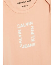 CALVIN KLEIN CK KIDS Conjunto de 2 bodies para bebé arena rosada / blanco brillante - Peleles y conjuntos para bebé - 3