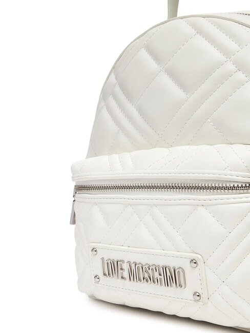 QUILTED Mochila con bolsillo blanco - Bolsos Mujer