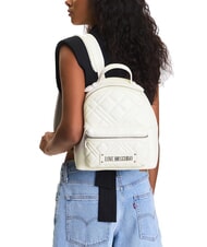 LOVE MOSCHINO QUILTED Mochila con bolsillo blanco - Bolsos Mujer - 6