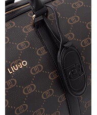 LIUJO CIRRY Bolsa de lona grande con logotipo y correa para el hombro NEGRO - Bolsas de viaje - 4