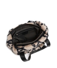 LIUJO VERRY Bolso grande de peluche tipo hobo neutro/negro - Bolsos Mujer - 4