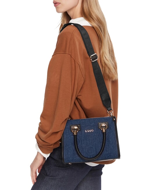 MANHATTAN Bolso pequeño de mezclilla vestido azul - Bolsos Mujer