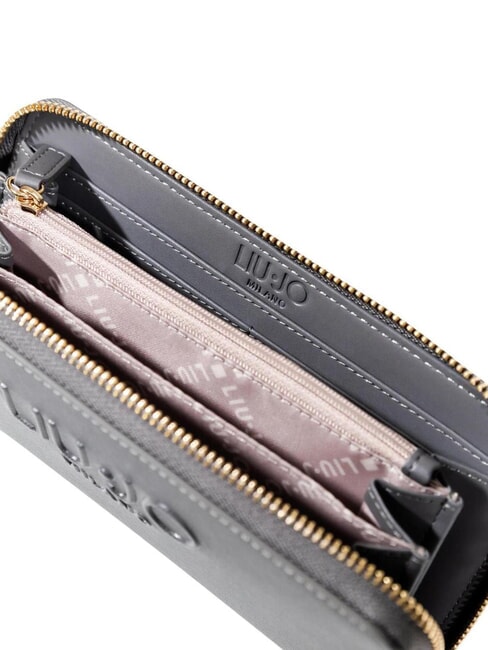 CALIWEN Cartera grande saffiano con cremallera antracita - Carteras Mujer