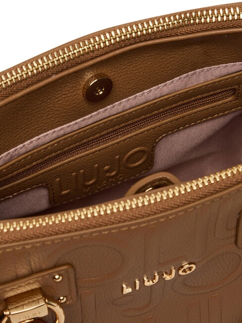 MANHATTAN Bolso pequeño con logotipo en relieve ante - Bolsos Mujer