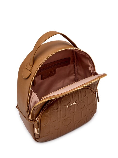 MANHATTAN Mochila mediana con logo en relieve ante - Bolsos Mujer