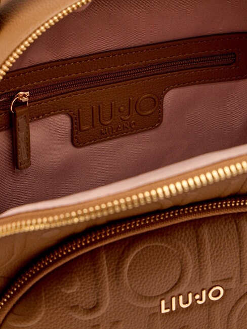 MANHATTAN Mochila mediana con logo en relieve ante - Bolsos Mujer