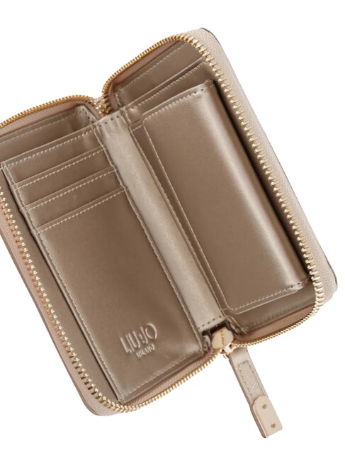 CALIWEN Cartera mediana saffiano con cremallera alrededor NEUTRAL - Carteras Mujer