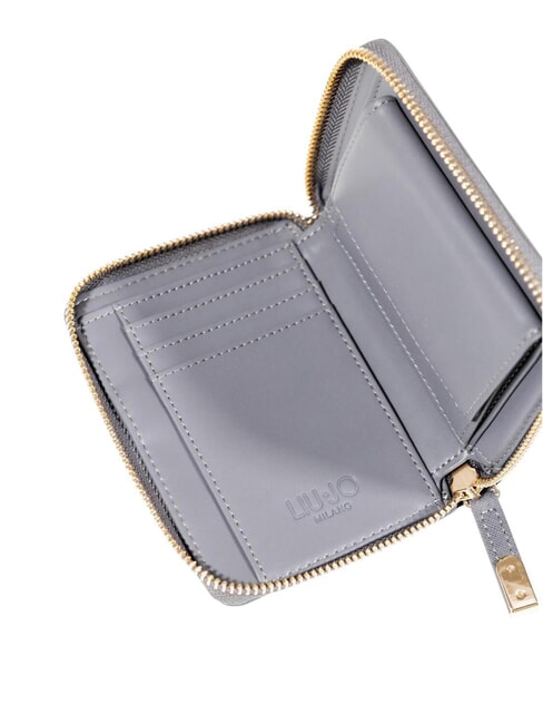 CALIWEN Cartera mediana saffiano con cremallera alrededor antracita - Carteras Mujer