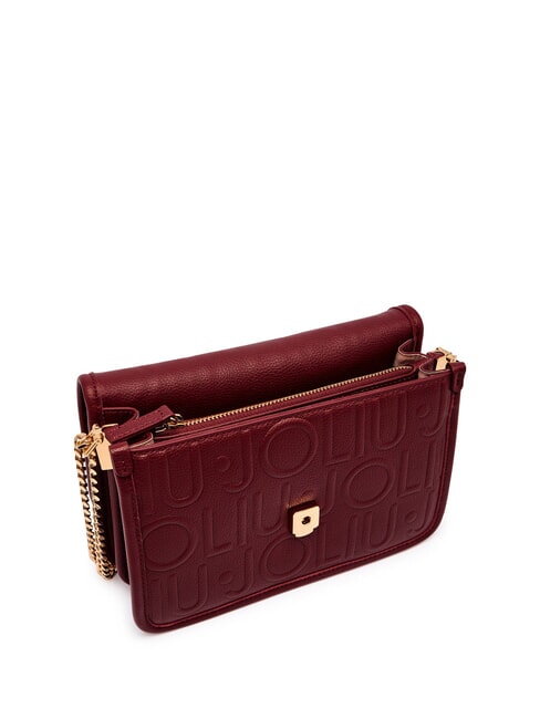 MANHATTAN Bolso convertible con solapa vino tinto - Bolsos Mujer