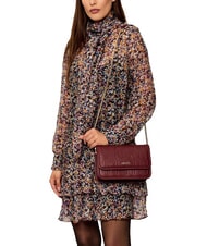 LIUJO MANHATTAN Bolso convertible con solapa vino tinto - Bolsos Mujer - 7