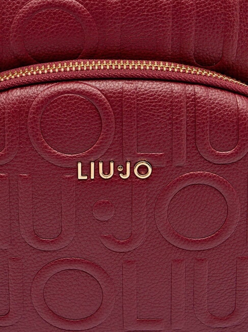 MANHATTAN Mochila mediana con logo en relieve vino tinto - Bolsos Mujer