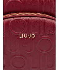 LIUJO MANHATTAN Mochila mediana con logo en relieve vino tinto - Bolsos Mujer - 4