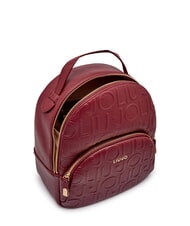 LIUJO MANHATTAN Mochila mediana con logo en relieve vino tinto - Bolsos Mujer - 6