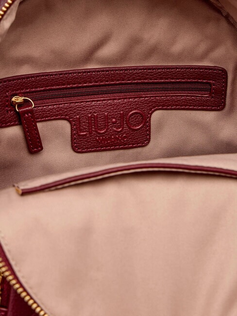 MANHATTAN Mochila mediana con logo en relieve vino tinto - Bolsos Mujer