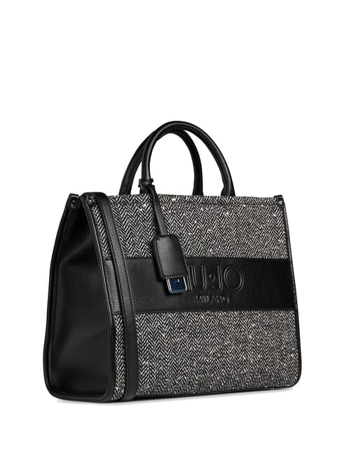 RIDHI Bolso grande de espiga NEGRO - Bolsos Mujer