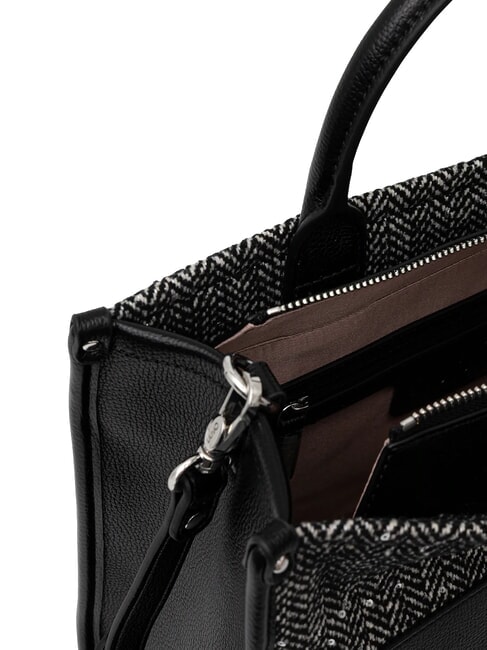 RIDHI Bolso grande de espiga NEGRO - Bolsos Mujer