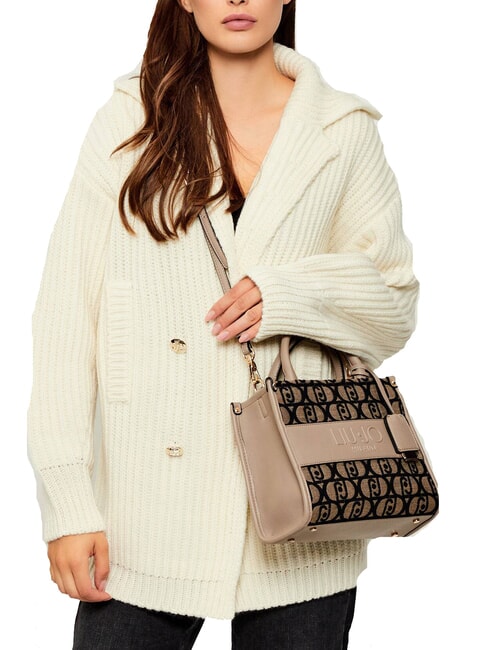 RIDHI Bolso de tela con bandolera NEGRO - Bolsos Mujer