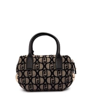 LIUJO AMELIE Baúl pequeño de tela jacquard tabaco - Bolsos Mujer - 3