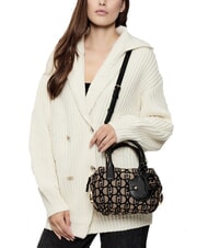 LIUJO AMELIE Baúl pequeño de tela jacquard tabaco - Bolsos Mujer - 5