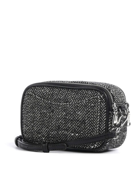 RIDHI Mini bolso de hombro en tejido de espiga NEGRO - Bolsos Mujer