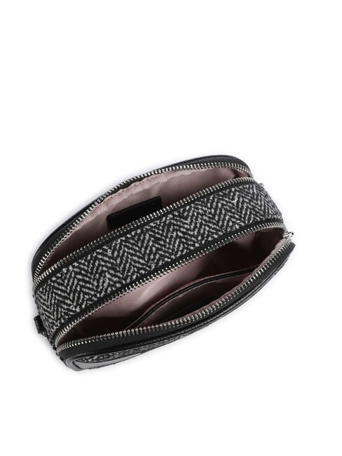 RIDHI Mini bolso de hombro en tejido de espiga NEGRO - Bolsos Mujer