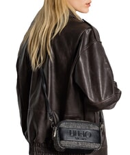 LIUJO RIDHI Mini bolso de hombro en tejido de espiga NEGRO - Bolsos Mujer - 5