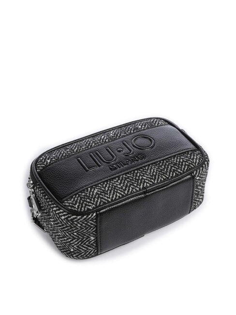 RIDHI Mini bolso de hombro en tejido de espiga NEGRO - Bolsos Mujer